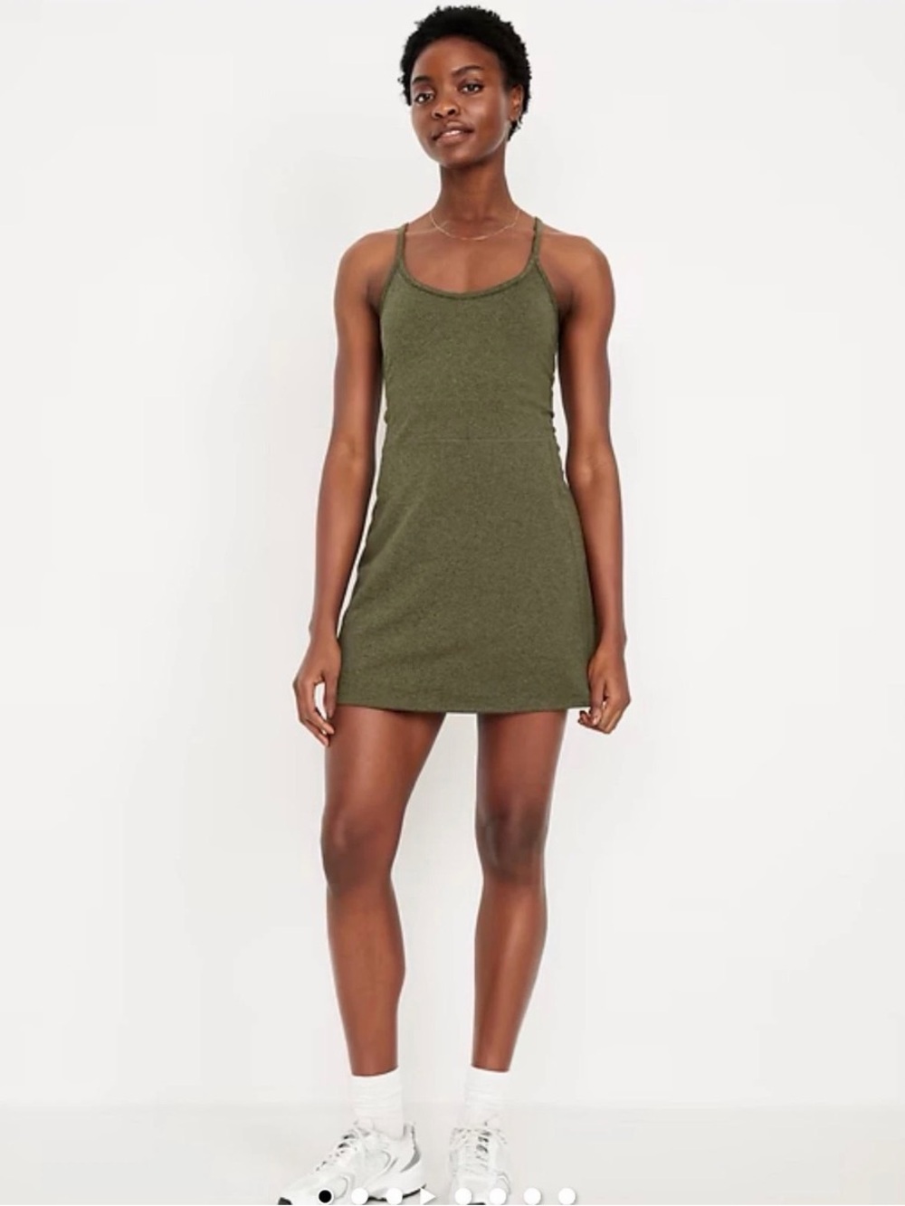 Old Navy Army Green CloudComfy Athletic Dress, Size Large